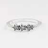 Autentic Sterling Silver Celestial Stars Ring Women Girls Wedding Gift Jewelry for CZ Diamond Love Rings com Box4171726 original