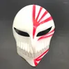 Parti Maskeleri Cosmask Ölüm Ichigo Kurosaki Bleach Pvc Maske Hollwen Dans Masquerade Cosplay Plop Kostüm Aksesuar