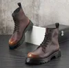 Yeni dalga erkek siyah Martin Boots moda kaya punk motosiklet boot tasarımcısı erkek parti mokasenler Sapato Sosyal Maskulino Ayakkabı Moda Top Ayakkabıları Online