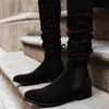 Herdenschwarze Stiefel für geschäftliche handgefertigte Männerschuhe Knöchel Schlupf auf Fashion 94e4 Fashi