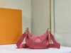 디자이너 럭셔리 2way 숄더 가방 M59799 위에 달 드래곤 과일 분홍색 송아지 가방 골드 체인 크로스 바디 백