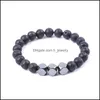 Bedelarmbanden minnaar mannen handgemaakte hematiet 8 mm boeddha lava stenen armband kralen armbanden zomer dames sieraden cadeau druppel dhseller2010 dho2s