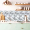 Wall Stickers Waterproof Peel And Stick Backsplash Smart Tile Self Adhesive Kitchen Sticker