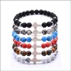 Kralen strengen 10 stc/set fabriek groothandel aangepaste hoge kwaliteit geluk huile huile steen handgemaakte kruis charme kralen armband dhseller2010 dhvin