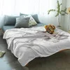 Dekens schattige hond beagle bruine veer en herfst zacht flanellen deken kantoor siesta sofa bed