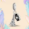 925 Charms in argento con perline Pandora Bracciale con ciondoli Castle Iron Tower Building charmes ciondoli Gioielli con perline fini fai-da-te