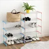 Clothing Storage Stainless Steel Shoe Rack 4-corner Support Household Supplies With Thickened Connecting Pipe Fittings