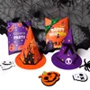 Autres fournitures de fête d'événement Thème d'Halloween mignon Chapeau de sorcière Forme Sac en papier Boîte de crâne de bonbons Chapeau de dessin animé Bonbons Biscuit Cadeau Emballage cadeau créatif Boîte de papier 220829