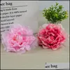 Couronnes De Fleurs Décoratives 50 Pcs Haute Qualité Soie Pivoine Têtes De Fleurs Décoration De Fête De Mariage Artificielle Camélia Rose Carshop2006 Dhjym