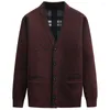 Men's Sweaters MAN'S Sweater Cardigan Brushed And Thick Youth Loose Plus-sized V-neck MEN'S Outerwear