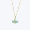 S3163 Fashion Jewelry Colorful Enamel Evil Eye Necklaces For Women Blue Eyes Pendant Necklace