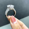 Wedding Rings Serenity Day 10ct Ring D Color VVS Diamond 925 Sterling Silver Plated Platinum 5 layer For Women Fine Jewelry 220826