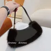 Evening Bags furry O Lock Swing designer bags Winter Fur Bags luxury handbag woman shoulder bag underarm baguette fashion purse me242l