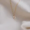 Catene BAYTTLING 16/18 pollici argento sterling 925 placcato oro 14K collana Kanji Fu per le donne fascino moda gioielli regalo festa di nozze