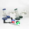 Rosa Glasbong-Wasserpfeifen Dab Rig Wasserpfeifenkopf Beecomb Duschkopf Perc Bongs Heady Mini-Pfeifenwachs-Ölplattformen Rauchen mit gebogenem Rohr