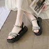 Sandals Fashion Women Korean Style Platform Comfortable Roman Wide Foot Fat Special Shoes For