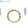 Anéis de casamento Tianyu Gems Real def 4mm Round para mulheres 10K14K18K Banda de anel de diamante de jóias de ouro amarelo 220826