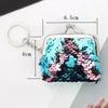 Mulheres bolsa de moedas lantejas brilhantes carteira portátil fofa lady retro vintage pequena carteira hasp bolsa kawaii saco de bolsa de bolsa