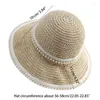 قبعات واسعة الحافة hxba خفيفة الوزن الكروشيه دلو قبعة ناعمة الصياد للنساء التسوق في الهواء الطلق