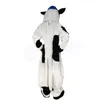 2022 Costumes de mascotte de vache noire et blanche Robe de soirée fantaisie de Noël Costume de personnage de dessin animé Costume Adulte Taille Carnaval Pâques Thème publicitaire