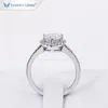 Anneaux de mariage Tianyu Gems 6.5mm Forme de coeur Diamants Or pour femmes 14k18kPT950 Bague D VVS Pierres précieuses Fine Jewelry 220826