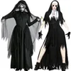 Autres fournitures de fête d'événement Costume d'Halloween Sorcière Femmes Effrayant Zombie Horreur Spooky Ghost Sexy DressColak Cape à capuche médiévale Jour des morts 220829