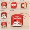 Christmas Decorations Mini Tin Box Christmas Small Storage Bag Santa Printed Headphones Coin Wallet Xmas Gift Candy Packing Bags TH0205