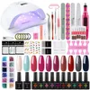 Nail Art Kits COSELIA Set Gel Polish With Manicure Machine Top Base Coat Accessories All For