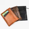 Men Wallet Money Bag Zipper Coin Purse Case vintage couro esbelto esbelto de carteira de crédito masculino portadores de cartão de crédito