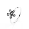 Sparkling Daisy Flower RING Cute Womens 925 Sterling Silver Party Sieraden Voor pandora CZ diamant vriendin cadeau Ringen met Originele Doos