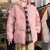 Mens Down Parkas Streetwear Stand Collar Casual Warm Mens Winter Coat Solid Color Oversize Parka Fashion Womens Winter Jacket 220829