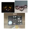 Outros suprimentos de festa de evento Diy montou as luzes decorativas de Halloween Square LED Pumpkin Witch Ghost Light Decoration for Home Party Desk Luz de madeira 220829