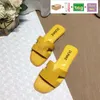 GAI Classic sandals Genuine Leather beach slipper Designer slides women shoes Summer luxury Flat Slide Flip Flops Crocodile Sk