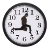 Orologi da parete Ministry Of Silly Walk Orologio Commedia Decorazioni per la casa Orologio Novità Divertente Camminata silenziosa Muta senza ticchettio