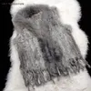 Womens Fur Faux HSPL Vest Real Rabbit Women Gilet med trimning TASSLES Kvinnlig väst Lady Colete Feminino de Inverno 220829