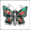 Klemt haken NOOSA Snap Rhinestone Knoppen Oil Painting Butterfly 18mm knop Diy armband ketting sieraden cadeau druppel dhseller2010 dhwxl