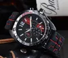 Top Brand Luxury Quartz designer Watch 6pin Full Function Stainless Steel Case Waterproof Silicone Mens Wristwatches