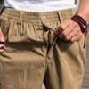 Pantalons pour hommes Cargo Long Taille élastique Lâche Pantalon droit Hip Hop Plus SZ C2