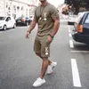 Men's Tracksuits Summer Men's Solid Color Multicolor Optional Oversized T-Shirt Suit Short Sleeve Casual Streetwear Two Piece