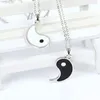 Cadenas moda creativa Gossip figura Yin Yang pareja collar pulsera de cuero para Mujeres Hombres cumpleaños aniversario joyería regalo