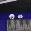 Loose Diamonds 2PCS 5mm IJ Color 0.5 Carat Lab Grown Moissanite Stone Excellent Round Cut VVS1 Diamond Ring Material For Women's Gift