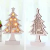 Lampes de table en bois lumineux LED ornements d'arbre de Noël pour Noël vacances fenêtre décoration salon abat-jour