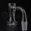 20mmOD Fully Weld Beveled Edge Smoking Quartz Banger Nails With Dichro Glass Cap 2pcs Clear Terp Pearls For Water Pipes Dab Rigs Bongs