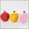 Hip Flasks Circar En Acier Inoxydable Flasque Homme Portable Flagon Simplicité Couleur Pure Pot De Vin Nouveau Modèle De Mode 12 5Gc Carshop2006 Dh7Wt