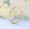 Wedding Rings Female Ring Solid 14K Yellow Gold Micro Pave Wedding Band Rings for Women Bridal Party Jewelry Gift 220829