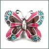 Klemt haken NOOSA Snap Rhinestone Knoppen Oil Painting Butterfly 18mm knop Diy armband ketting sieraden cadeau druppel dhseller2010 dhwxl