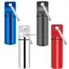 Porte-clés Portable Pilule Cas Étanche En Aluminium Titulaires Conteneur De Stockage Avec Porte-clés Pour Extérieur Cam Voyager Mticolor amVaL