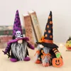 Halloween festlig fest levererar platslayout rekvisit tecknad skog man doll dekoration broom häxa hatt docka