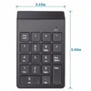 Cabos de computador 2.4GHz Teclado sem fio Mini USB Numeric Keypad Numpad 18 Número de chaves para laptop