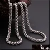 Chains Stainless Steel Necklace Keel Chain Flower Basket Europe And America 20 Inch Fegalo 3-8Mm Men Women Models Drop D Dhseller2010 Dhhcb